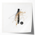 Abstract Geometric Framed Art – Minimalist Black and Gold Wall Décor