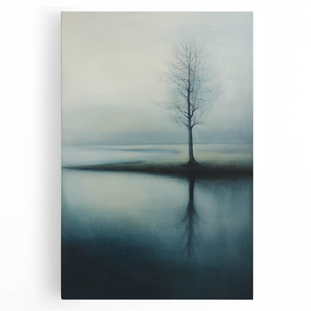 Misty Tree Reflection – Tranquil Nature Art Print