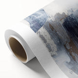 Earthen Harmony Abstracts - Neutral Blue & Gray Abstract Wall Art