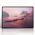 Minimalist Coastal Landscape Art – Tranquil Sunset Beach Print