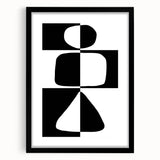 Minimalist Black and White Abstract Wall Art - Geometric Print