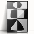 Minimalist Black and White Abstract Wall Art - Geometric Print