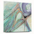 Contemporary Abstract Art – Soft Green & Lilac Textured Painting