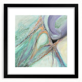 Contemporary Abstract Art – Soft Green & Lilac Textured Painting