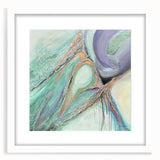 Contemporary Abstract Art – Soft Green & Lilac Textured Painting