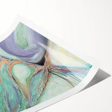 Contemporary Abstract Art – Soft Green & Lilac Textured Painting