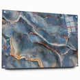 Timeless Textures Abstract Wall Art – Blue Onyx-Inspired Canvas Print