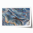 Timeless Textures Abstract Wall Art – Blue Onyx-Inspired Canvas Print