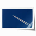 Minimalist Landscape Wall Art – Jet Trail Over Deep Blue Horizon