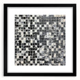 Abstract Art for Sale - Black & White Textured Geometric Print