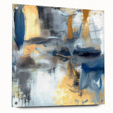 Soft Motion Abstract – Neutral Earth Tone Wall Art with Gold Accents