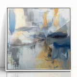Soft Motion Abstract – Neutral Earth Tone Wall Art with Gold Accents