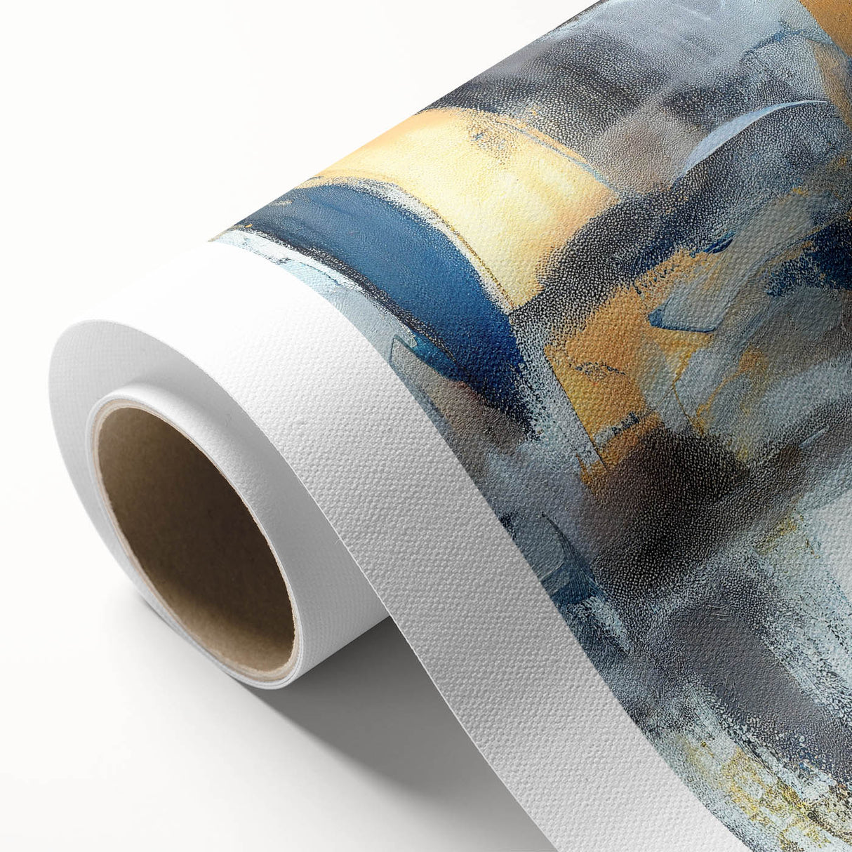 Soft Motion Abstract – Neutral Earth Tone Wall Art with Gold Accents
