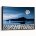 Moonlit Lake Reflection - Fine Art Photography Metal Prints