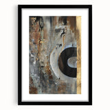 Moody Modern Wall Art – Abstract Canvas in Black, Gold & Brown