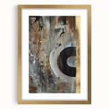 Moody Modern Wall Art – Abstract Canvas in Black, Gold & Brown