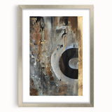 Moody Modern Wall Art – Abstract Canvas in Black, Gold & Brown