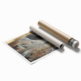 Moody Modern Wall Art – Abstract Canvas in Black, Gold & Brown