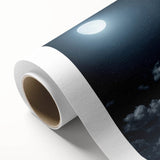 Modern Urban Landscape Art - Moonlit City Skyline Print