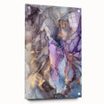 Fluid Acrylic Wall Decor - Violet Abstract Fluid Canvas Art Prints