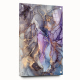 Fluid Acrylic Wall Decor - Violet Abstract Fluid Canvas Art Prints