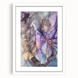 Fluid Acrylic Wall Decor - Violet Abstract Fluid Canvas Art Prints