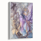 Fluid Acrylic Wall Decor - Violet Abstract Fluid Canvas Art Prints