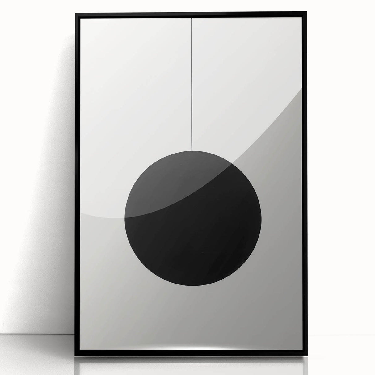 Minimalist Wall Art for Modern Homes – Geometric Black Circle Design