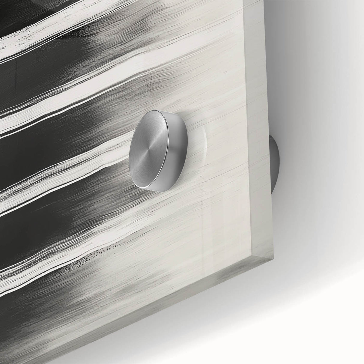 Modern Abstract Wall Art - Black & White Minimalist Canvas
