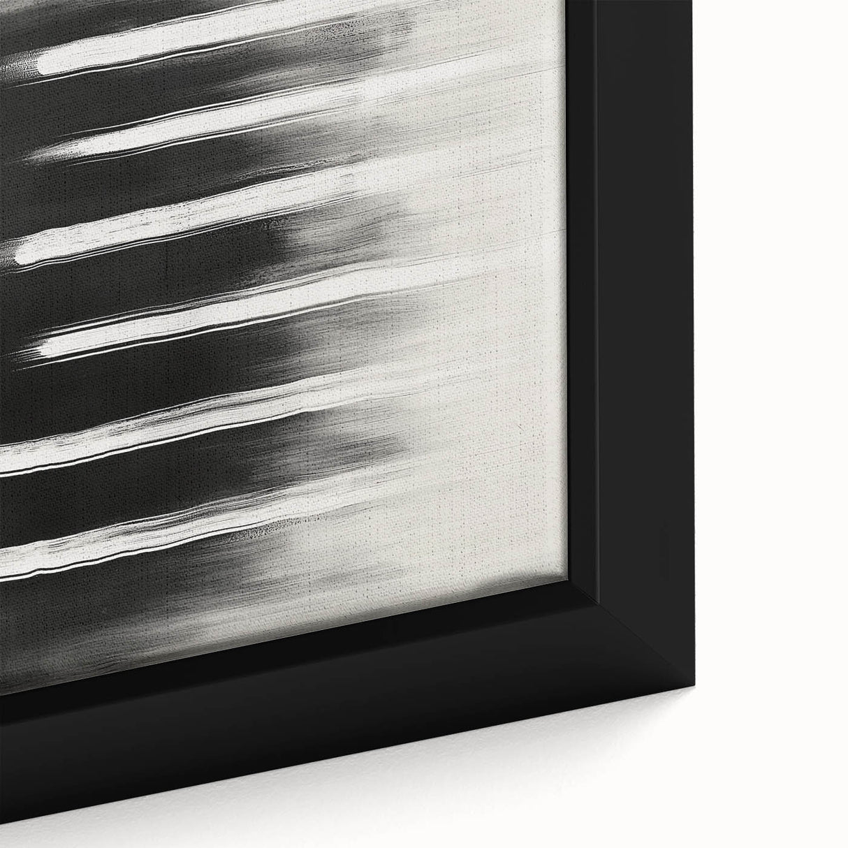Modern Abstract Wall Art - Black & White Minimalist Canvas