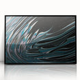 Fluid Acrylic Wall Decor - Modern Fluid Art Prints in Dark Blue Tones