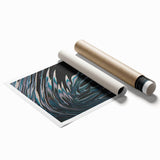 Fluid Acrylic Wall Decor - Modern Fluid Art Prints in Dark Blue Tones