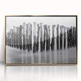 Misty Wooden Posts - Fine Art Photography Canvas Prints