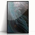 Fluid Abstract Wall Art - Contemporary Fluid Art Pieces Dark Teal