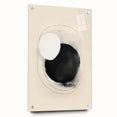 Abstract Geometric Framed Art – Minimalist Black and White Circle Print