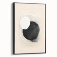Abstract Geometric Framed Art – Minimalist Black and White Circle Print