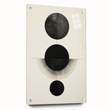 Contemporary Minimalist Wall Art – Geometric Black Circle Alignment