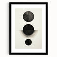 Contemporary Minimalist Wall Art – Geometric Black Circle Alignment