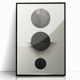 Contemporary Minimalist Wall Art – Geometric Black Circle Alignment