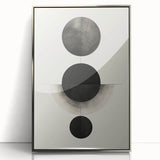 Contemporary Minimalist Wall Art – Geometric Black Circle Alignment