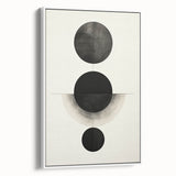Contemporary Minimalist Wall Art – Geometric Black Circle Alignment