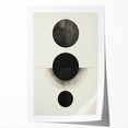 Contemporary Minimalist Wall Art – Geometric Black Circle Alignment