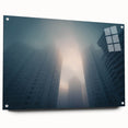 City Skyline Wall Art – Foggy Urban Landscape Photography Print