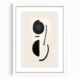 Minimalist Abstract Canvas Prints – Geometric Black & Beige Wall Art