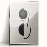 Minimalist Abstract Canvas Prints – Geometric Black & Beige Wall Art
