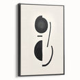 Minimalist Abstract Canvas Prints – Geometric Black & Beige Wall Art