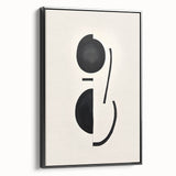 Minimalist Abstract Canvas Prints – Geometric Black & Beige Wall Art