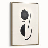 Minimalist Abstract Canvas Prints – Geometric Black & Beige Wall Art