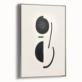 Minimalist Abstract Canvas Prints – Geometric Black & Beige Wall Art