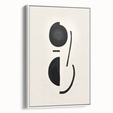 Minimalist Abstract Canvas Prints – Geometric Black & Beige Wall Art